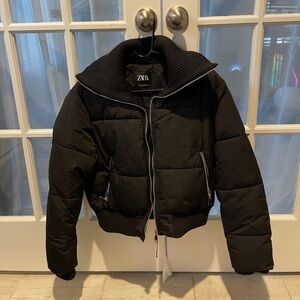 Zara Black Puffer Jacket